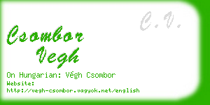 csombor vegh business card