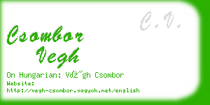csombor vegh business card